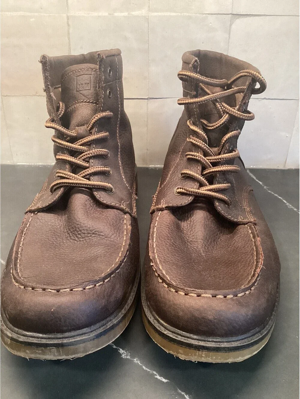 J. Murphy 12M Full Grain Leather Boots 59-31837 Men's Lace Up  Johnston & Murphy